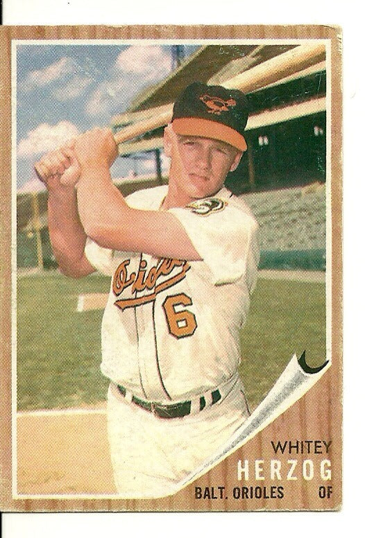WHITEY HERZOG BALTIMORE ORIOLES UNSIGNED 1959 TOPPS CARD #513 