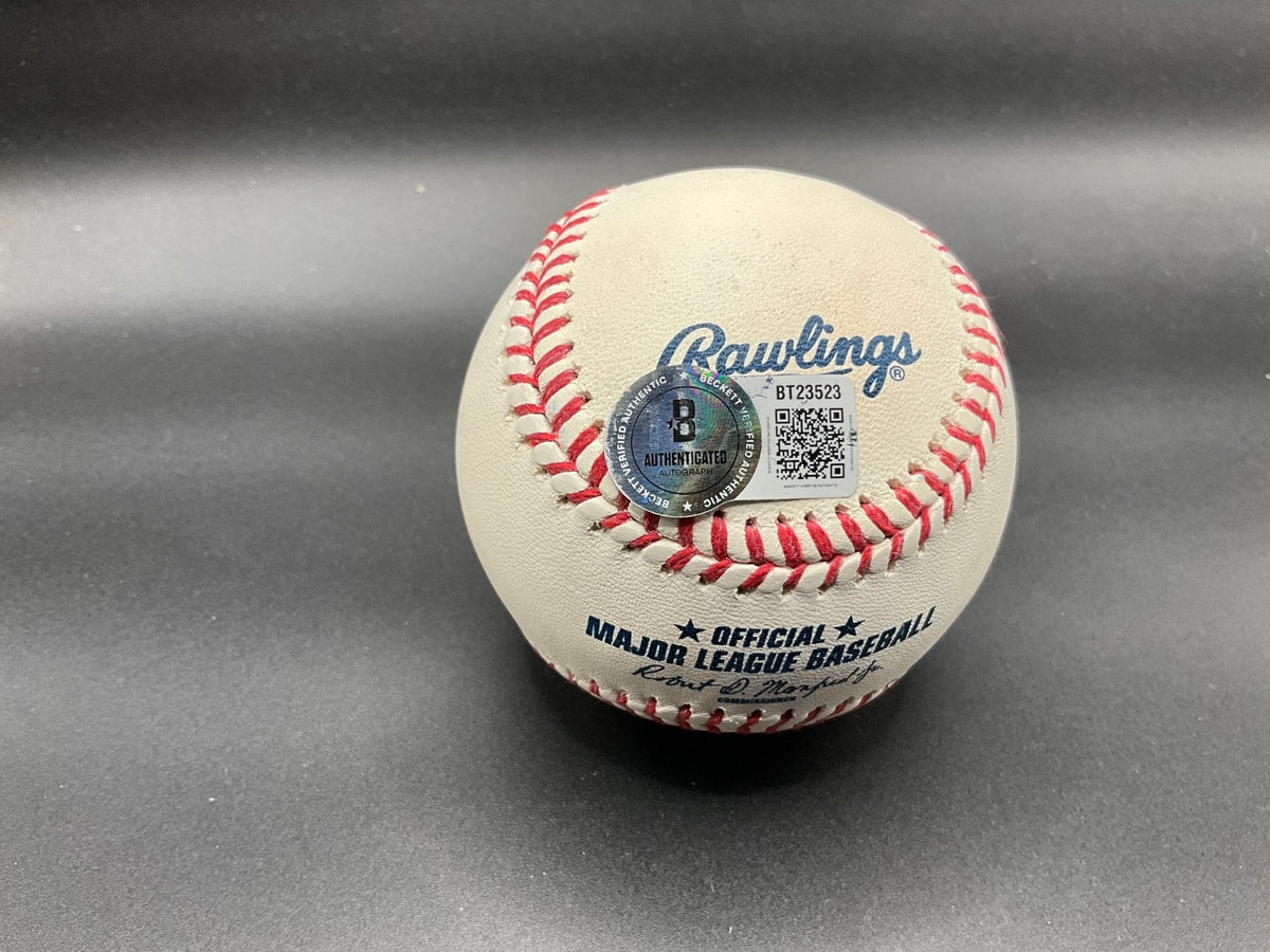 Ivan Dejesus Signed Baseball inscribed “Traded For Ryne Sandberg” Beckett Auto