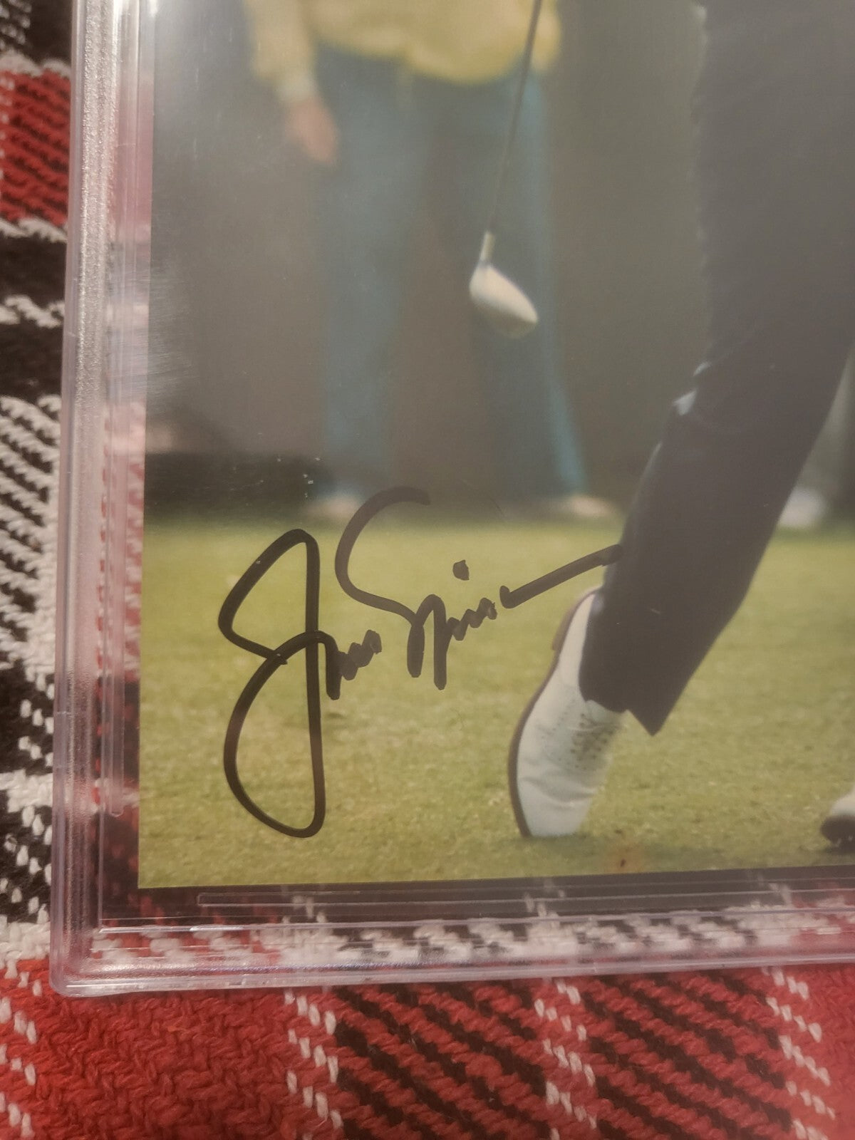 JACK NICKLAUS PGA GOLF LEGEND SIGNED AUTOGRAPHED 8X10 PHOTO BECKETT SLABBED RARE