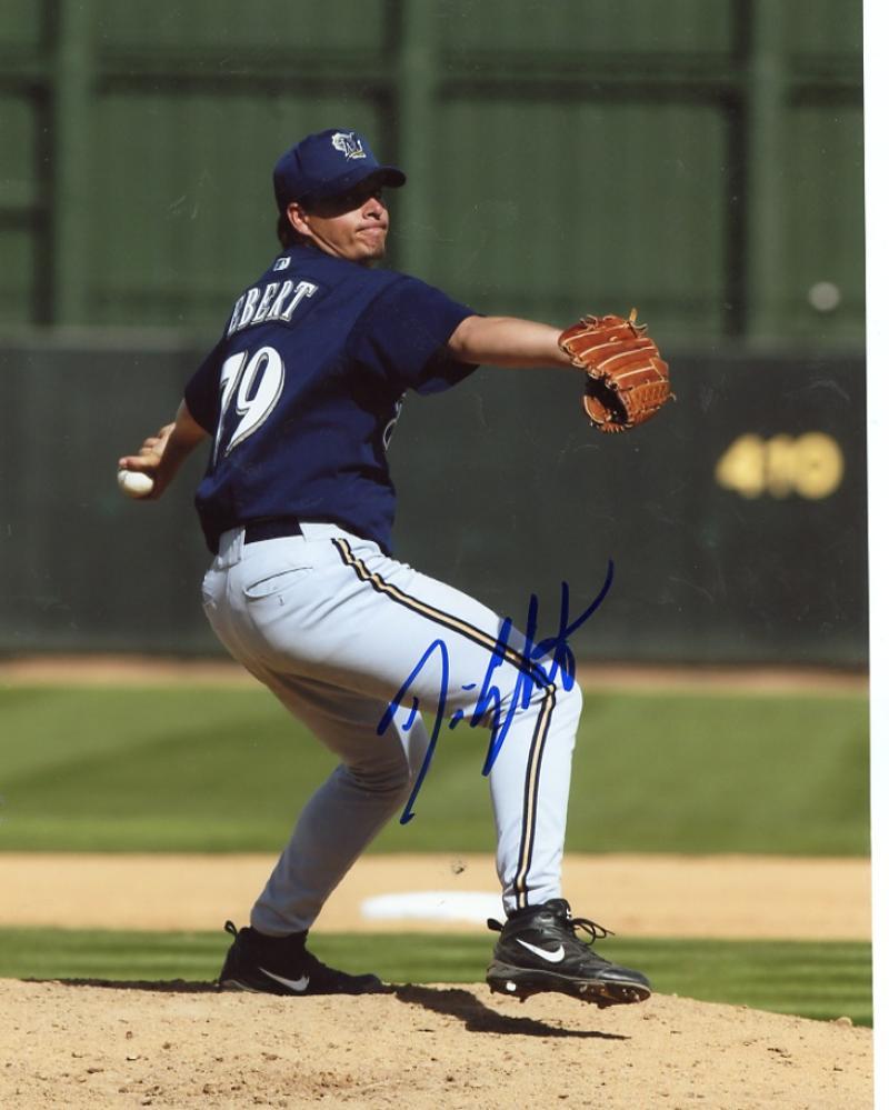 DARRIN  EBERT  MILWAUKEE  BREWERS     SIGNED AUTOGRAPHED 8X10 PHOTO W/COA 