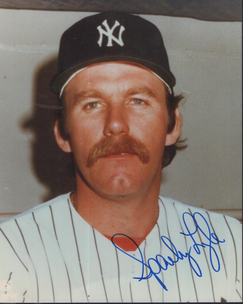 SPARKY LYLE YANKEES  SIGNED AUTOGRAPHED 8X10 PHOTO W/ COA