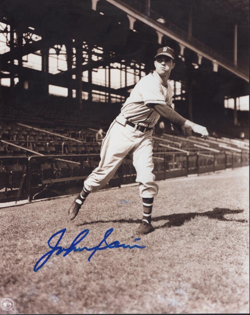 JOHNNY SAIN BOSTON BRAVES SIGNED AUTOGRAPHED 8X10 PHOTO W/ COA