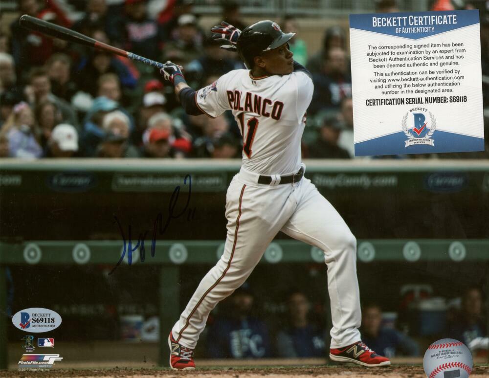 JORGE POLANCO MINNESOTA TWINS SIGNED AUTOGRAPHED 8X10 PHOTO BECKETT S69118