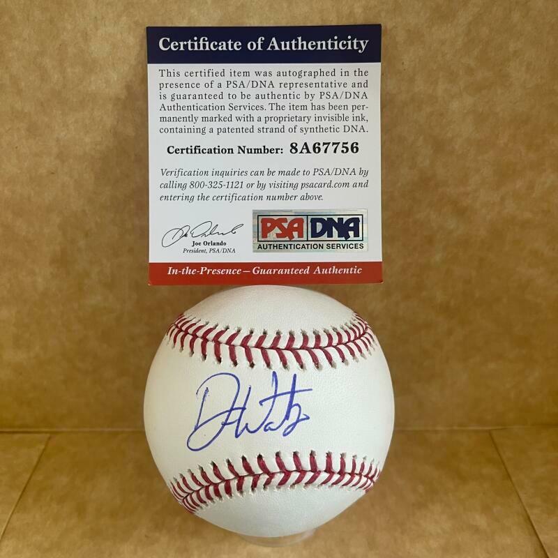 DREW WATERS ATLANTA BRAVES SIGNED AUTOGRAPHED M.L. BASEBALL PSA/DNA
