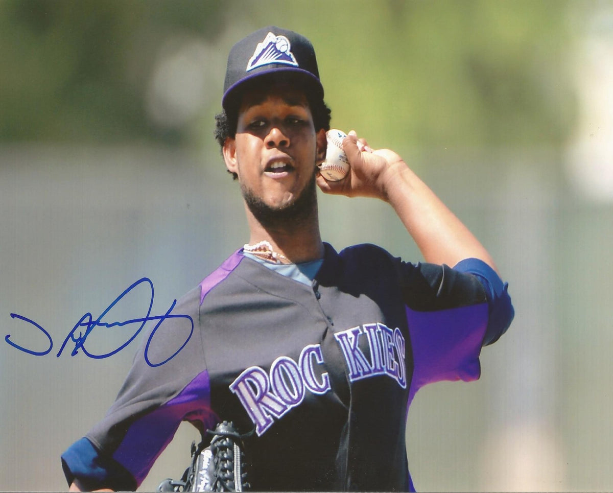 JAYSON AQUINO COLORADO ROCKIES AUTOGRAPHED SIGNED 8X10 PHOTO W/COA