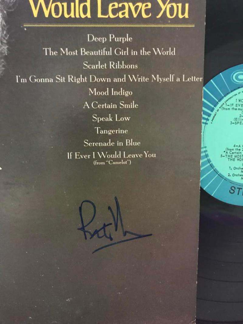 PETER NERO "IF EVER I WOULD LEAVE YOU"  SIGNED AUTO  VINYL RECORD  ALBUM W/COA