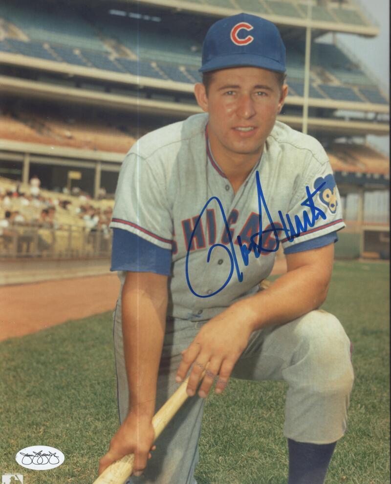 RON SANTO CUBS SIGNED AUTOGRAPHED 8X10 PHOTO JSA SOA 