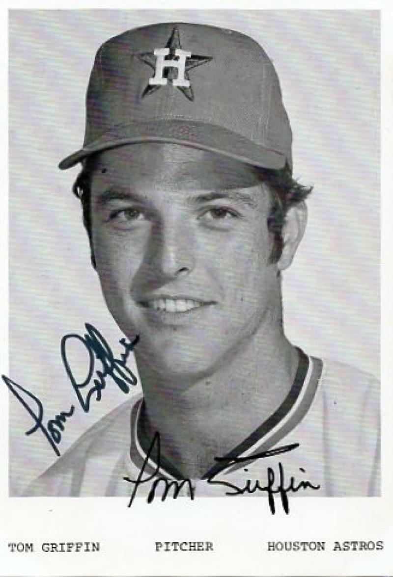 TOM GRIFFIN HOUSTON ASTROS SIGNED 4X6 POSTCARD W/ COA
