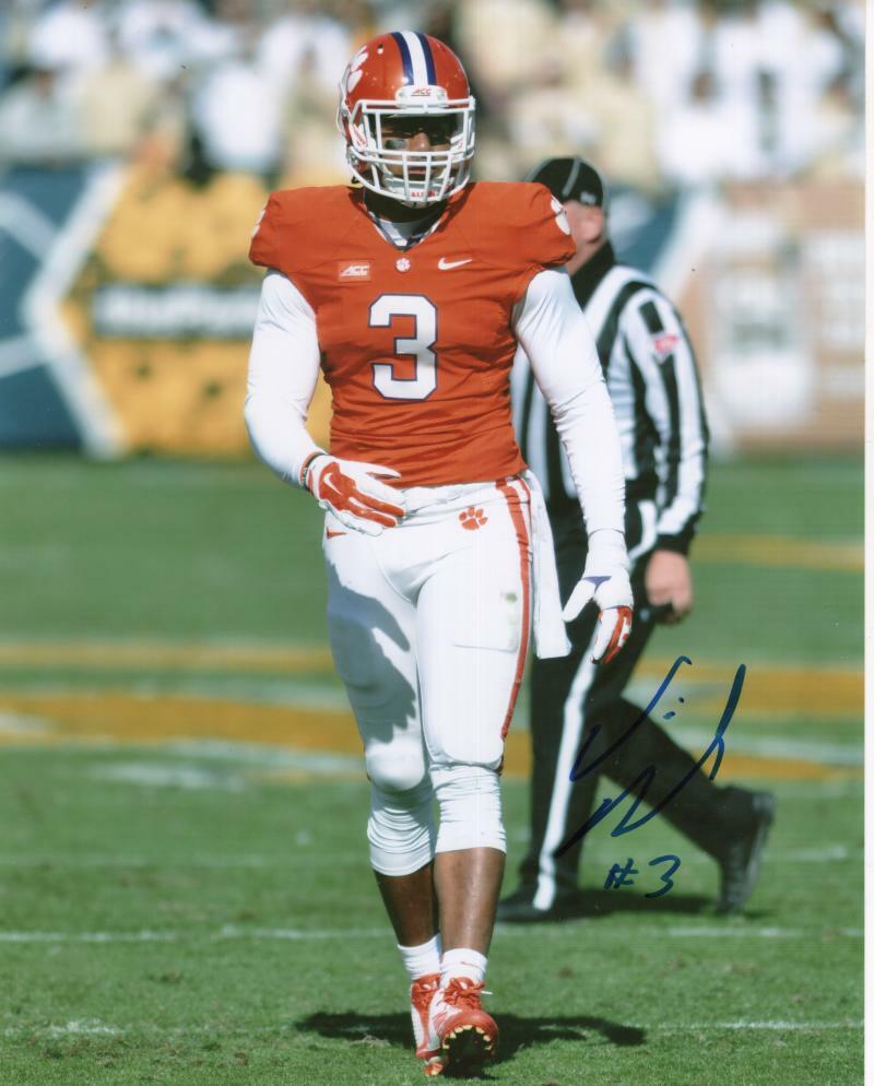 VIC BEASLEY CLEMSON SIGNED AUTOGRAPHED 8X10 PHOTO W/ COA
