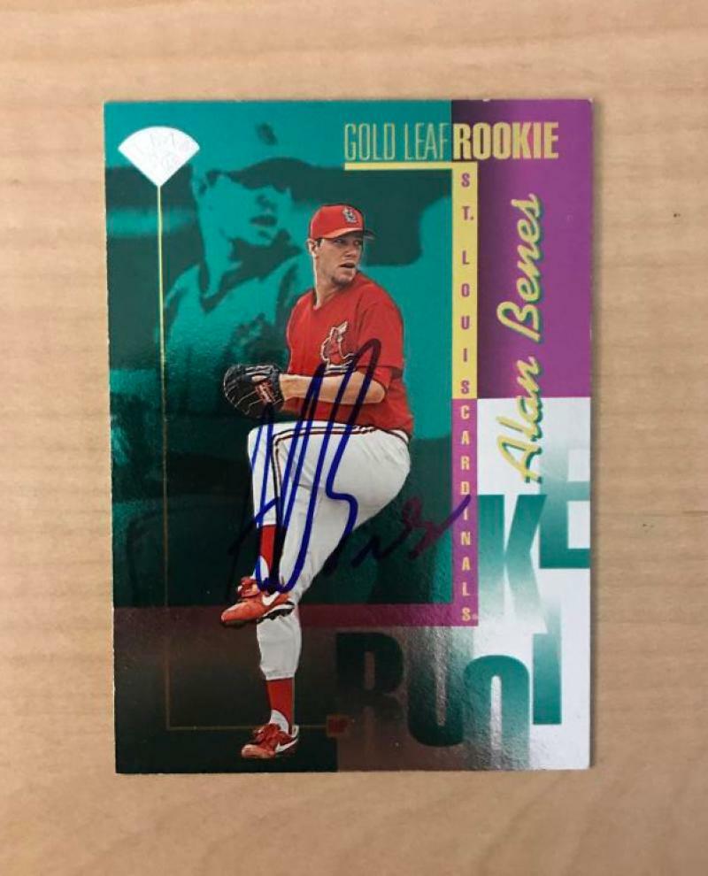 ALAN BENES ST. LOUIS CARDINALS SIGNED AUTOGRAPHED 1996 DONRUSS CARD #212 W/COA 