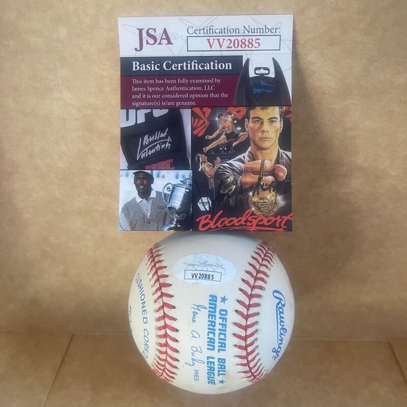 DELINO DESHIELDS ORIOLES/REDS/DODGERS SIGNED AUTO A.L. BASEBALL  JSA VV20885
