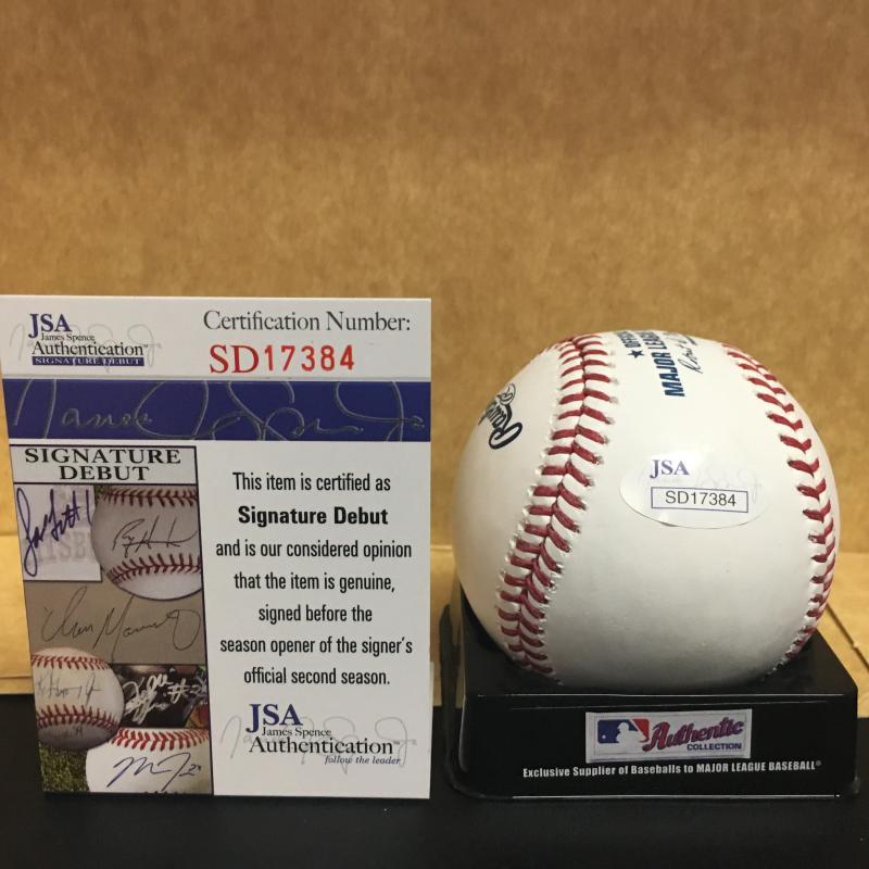 DILLON TATE NEW YORK YANKEES SIGNATURE DEBUT M.L. SIGNED BASEBALL JSA SD17384