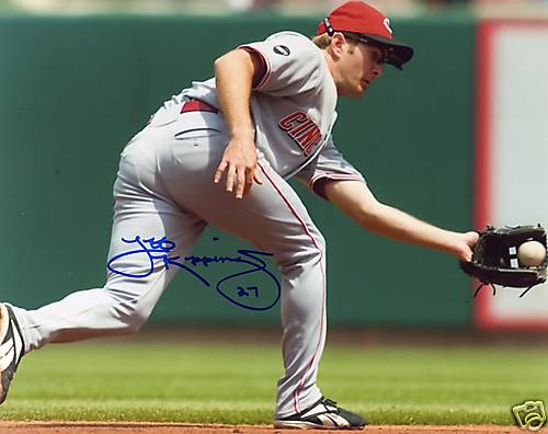 JEFF KEPPINGER  CINCINNATI REDS  SIGNED 8X10