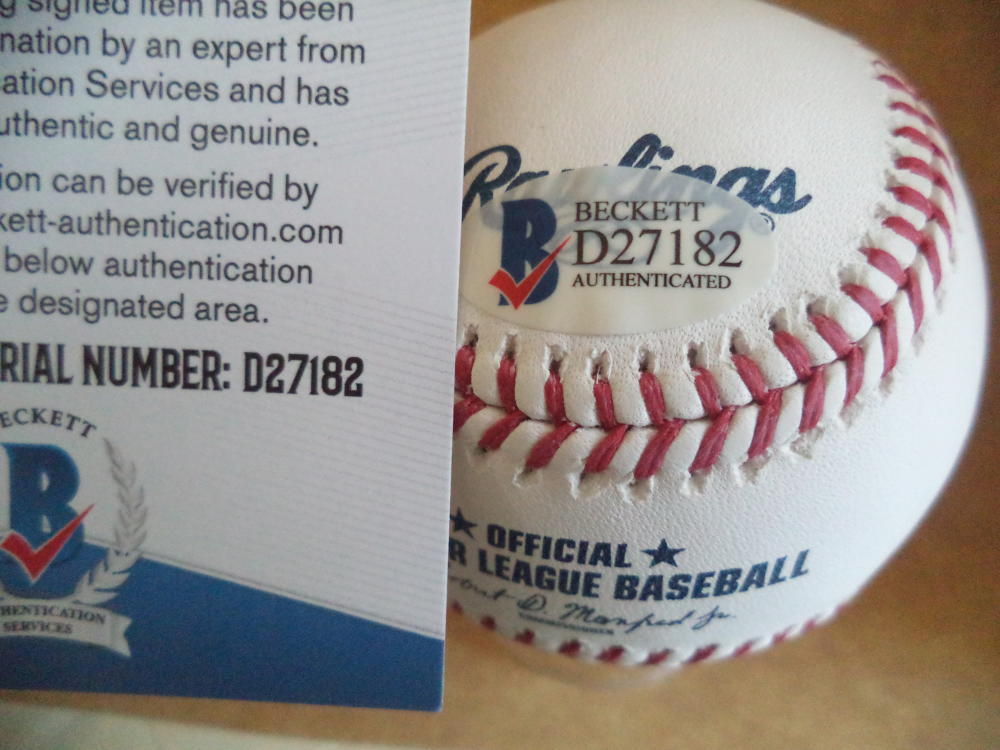 DENARD SPAN TAMPA BAY RAYS SIGNED AUTOGRAPHED M.L BASEBALL BECKETT D27182