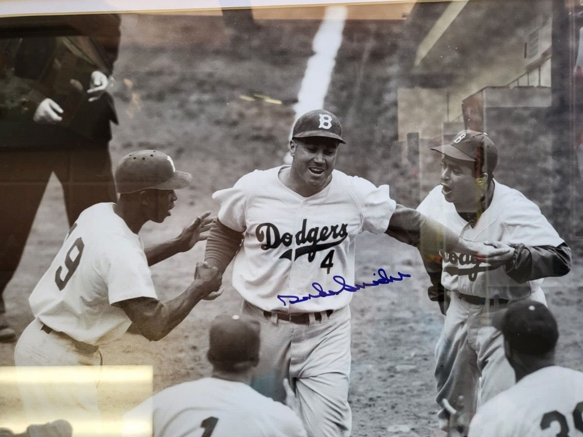DUKE SNIDER DODGERS SIGNED AUTOGRAPHED 16X20 PHOTO MATTED FRAMED JSA COA