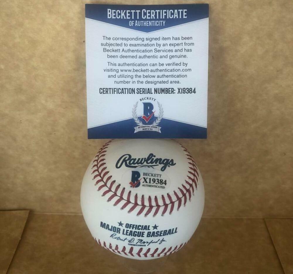 GREGORY POLANCO PITTSBURGH PIRATES SIGNED AUTOGRAPHED M.L. BASEBALL BECKETT X193