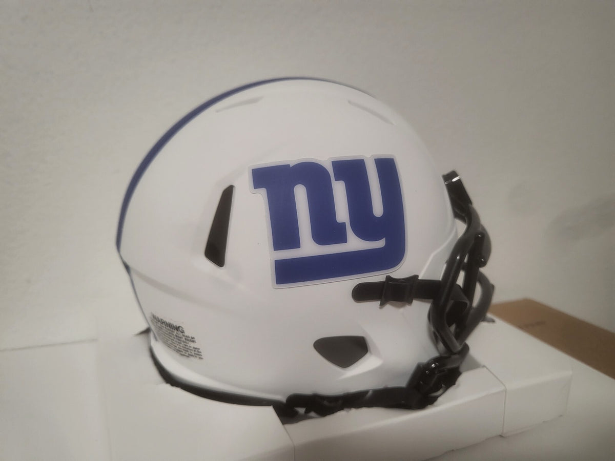 NFL NEW YORK GIANTS TEAM LOGO UNSIGNED ECLIPSE WHITE RIDDELL MINI HELMET