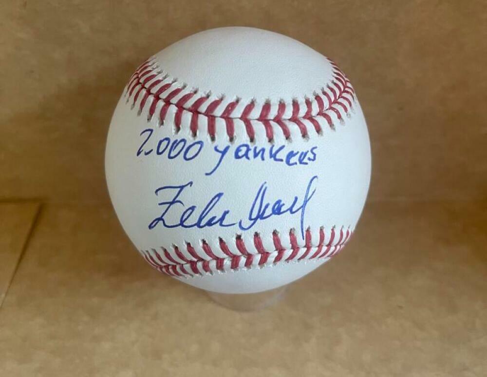 FELIX JOSE 2000 YANKEES SIGNED AUTOGRAPHED M.L. BASEBALL JSA UU19955