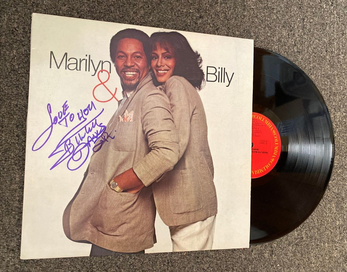 BILLY DAVIS JR MARILYN & BILLY SIGNED AUTOGRAPHED VINYL ALBUM COVER JSA COA