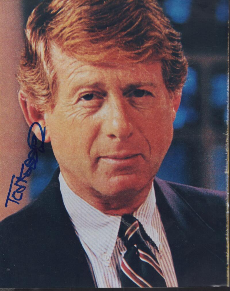 TED KOPPEL LEGENDARY REPORTER SIGNED AUTOGRAPHED 8X10 PHOTO W/ COA