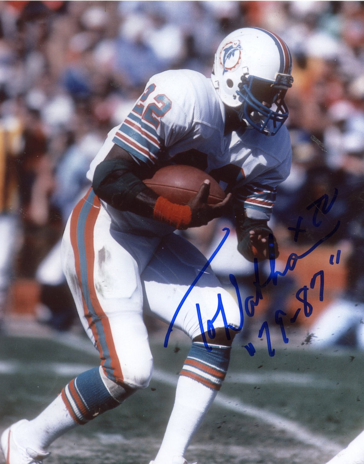 TONY NATHAN  MIAMI  DOLPHINS 79-87   SIGNED AUTOGRAPHED 8X10 PHOTO W/COA
