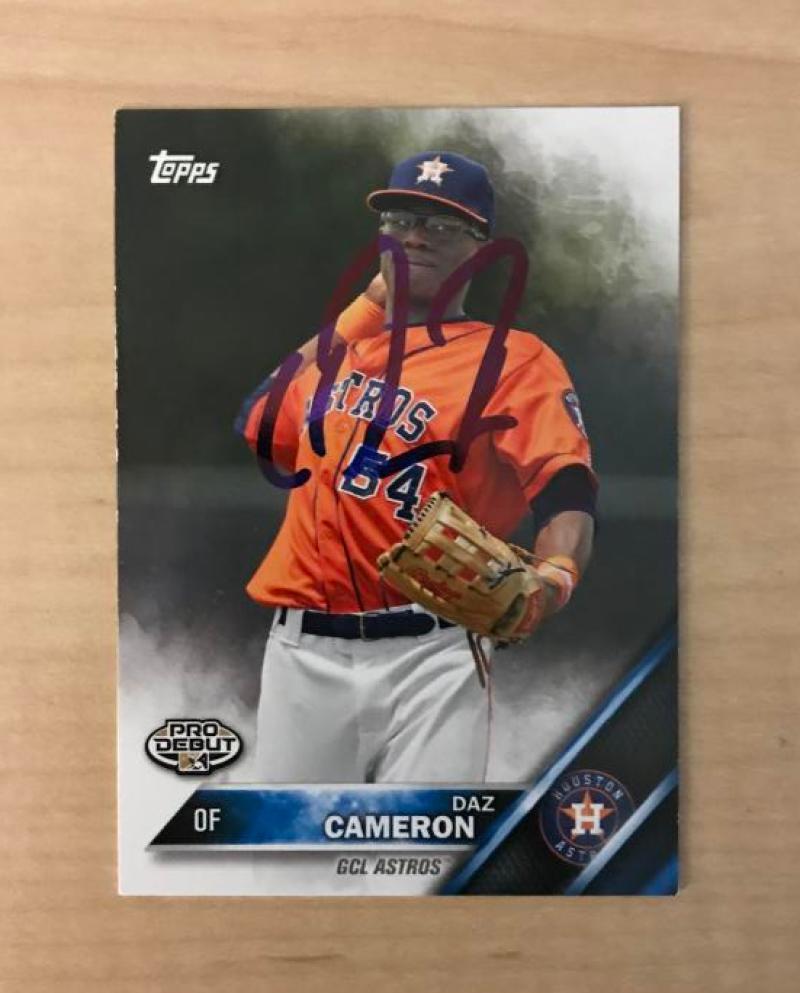 DAZ CAMERON GCL ASTROS SIGNED AUTOGRAPHED 2016 TOPPS PRO DEBUT CARD #115 W/COA