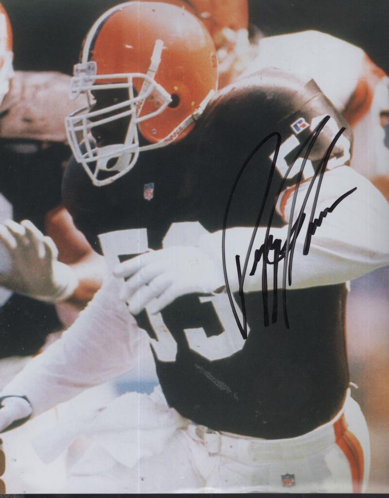PEPPER JOHNSON  BROWNS  SIGNED AUTOGRAPHED 8X10 PHOTO W/ COA
