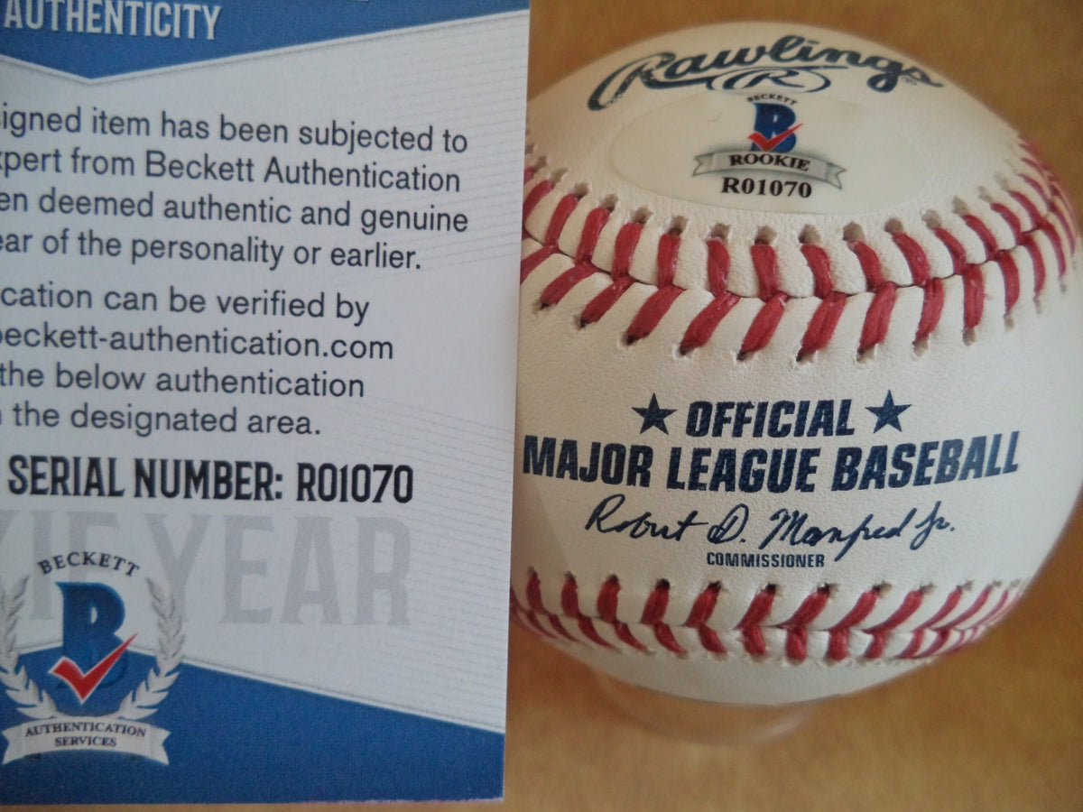 ANTHONY  SEIGLER YANKEES 1ST RD PICK ROOKIE YEAR SIGNED ML BALL BECKETT R01070