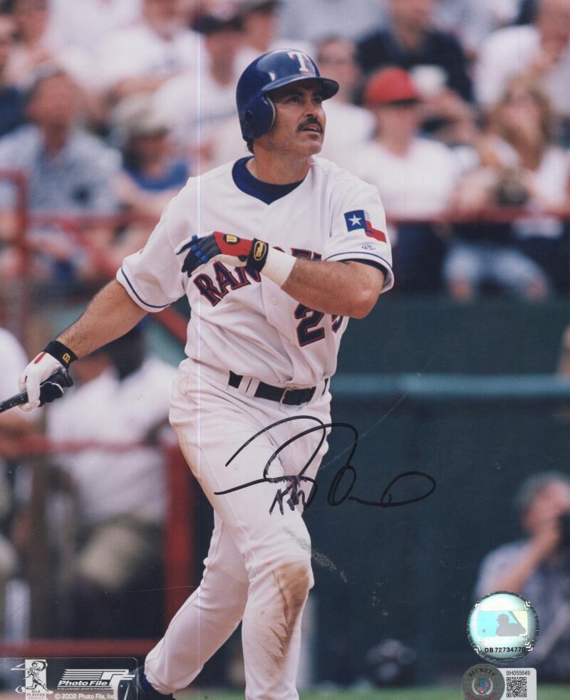 RAFAEL PALMEIRO RANGERS SIGNED AUTOGRAPHED 8X10 PHOTO BECKETT BH055649