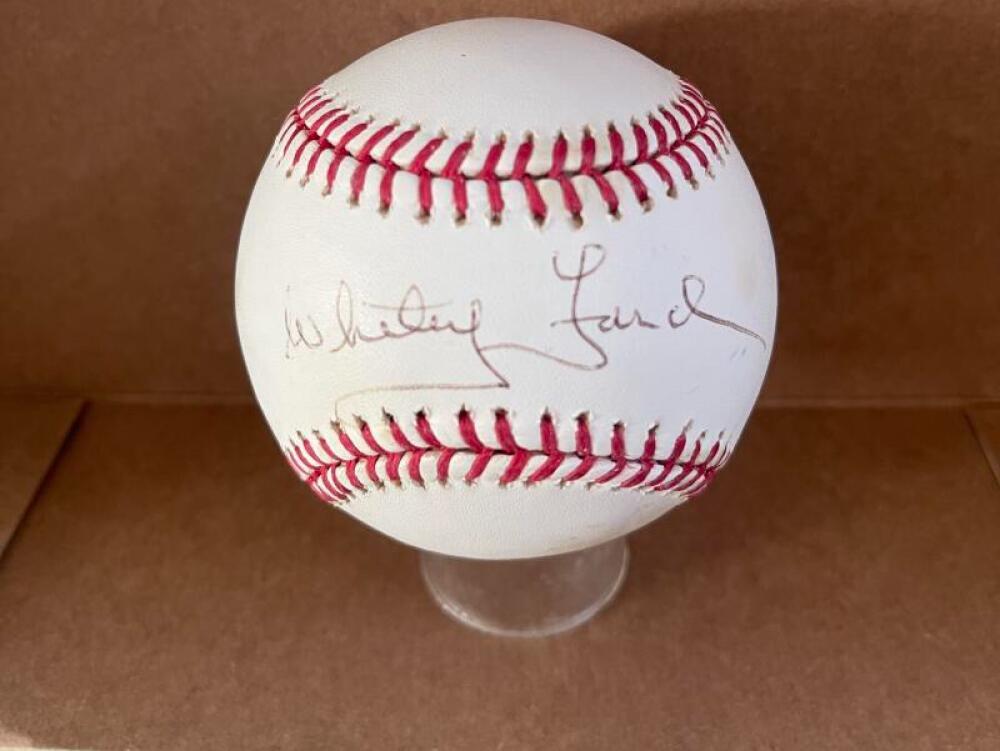 WHITEY FORD YANKEES SIGNED AUTO M.L. BASEBALL BECKETT AUTH