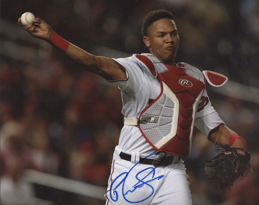 JOHN LANNAN NATIONALS SIGNED AUTOGRAPHED  8X10 PHOTO W/ COA