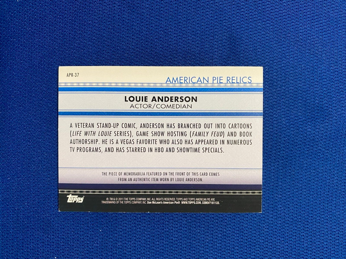 2011 TOPPS AMERICAN PIE RELICS LOUIE ANDERSON ACTOR/COMEDIAN RELIC CARD #APR-37