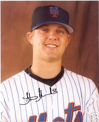 STEVE SCHMOLL NEW YORK METS SIGNED 8X10 PHOTO W/COA