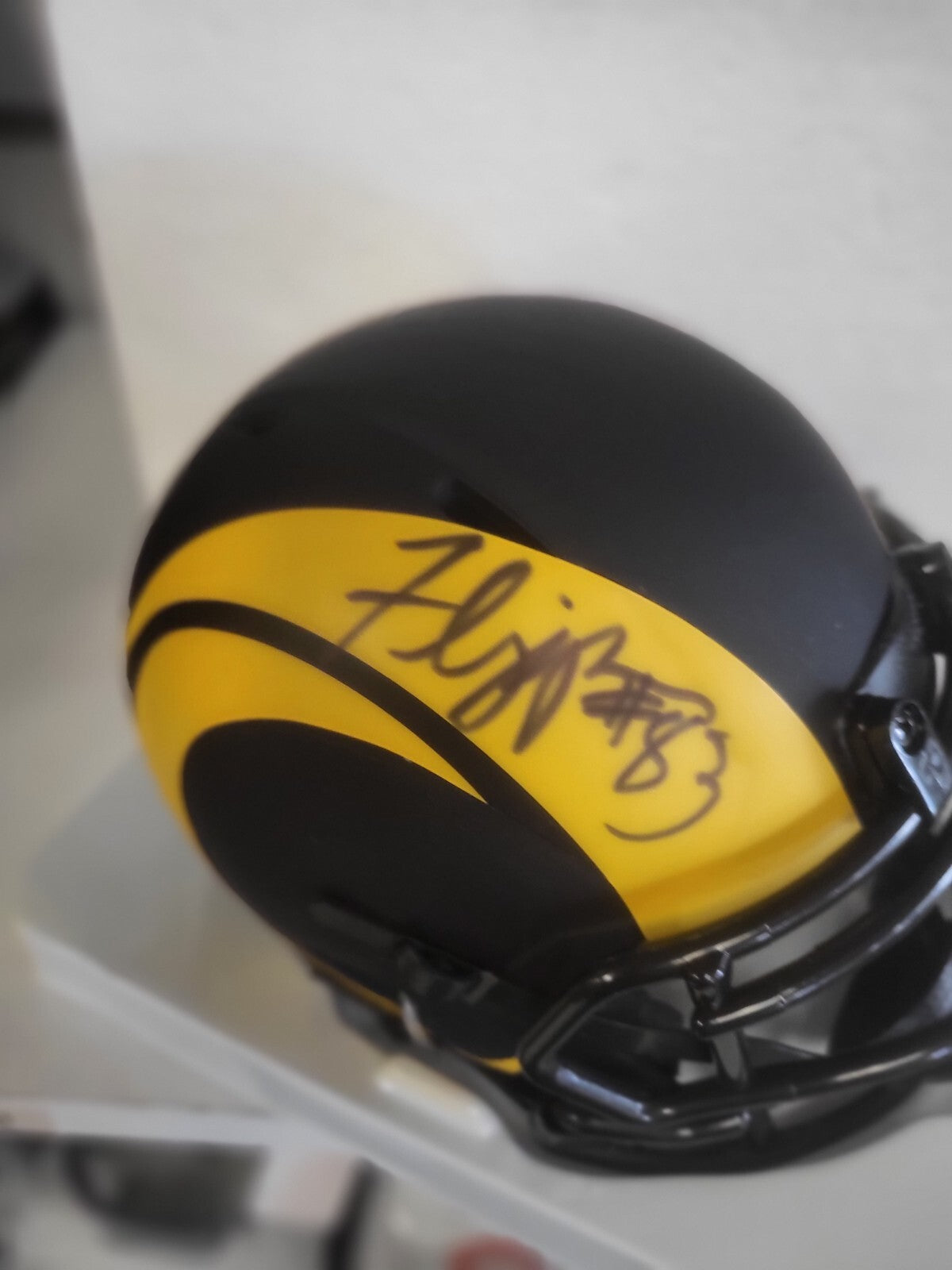 FLIPPER ANDERSON RAMS SIGNED AUTOGRAPHED AUTO ECLIPSE MINI HELMET BECKETT