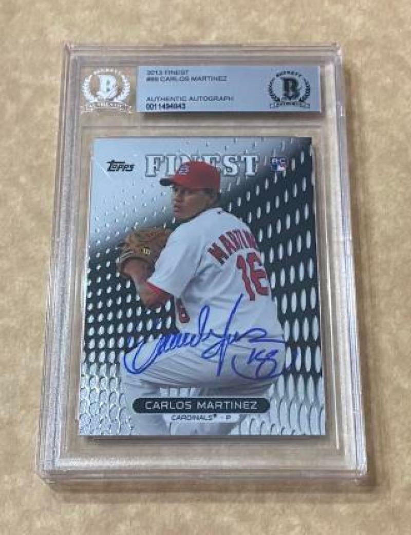 2013 FINEST CARLOS MARTINEZ ROOKIE #89 CARDINALS SIGNED CARD BECKETT AUTO