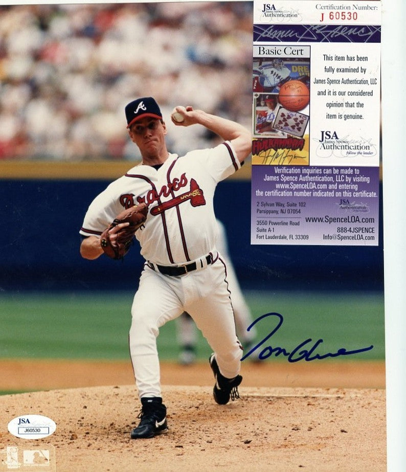TOM GLAVINE  ATLANTA  BRAVES  SIGNED  AUTOGRAPHED 8X10 PHOTO   JSA  J60530