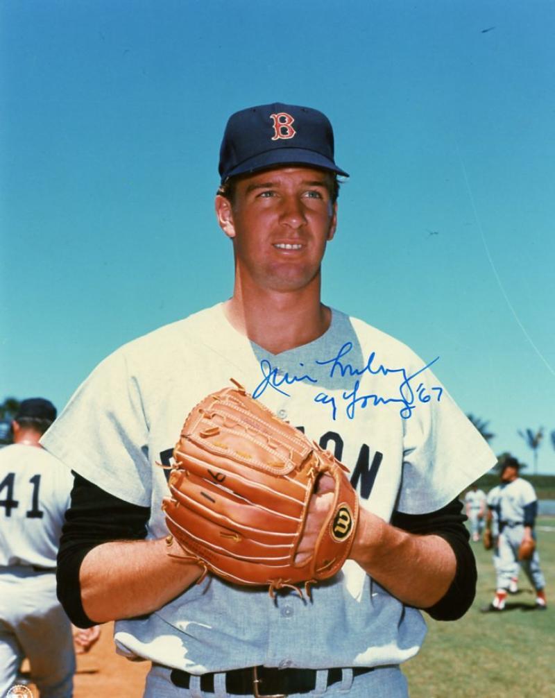 JIM LONBORG BOSTON RED SOX CY YOUNG 67 SIGNED AUTOGRAPHED 8X10 PHOTO W/COA
