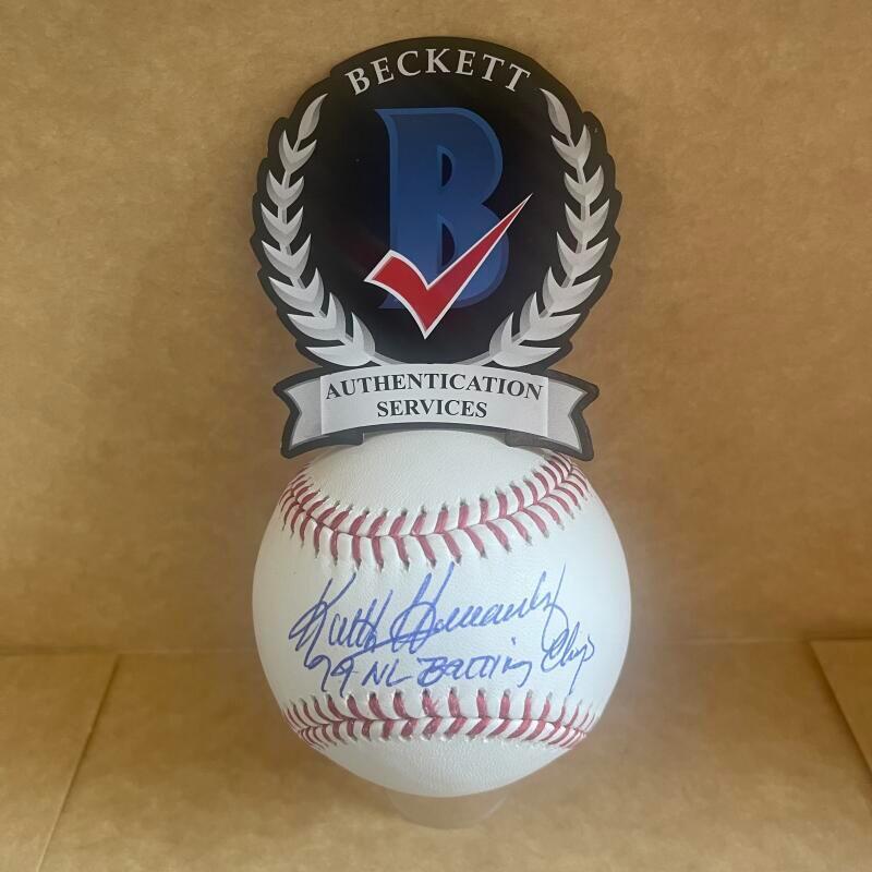 KEITH HERNANDEZ 79 NL BATTING CHAMP SIGNED AUTO M.L. BASEBALL BAS AUTHENTICATED