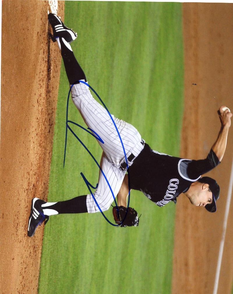 UBALDO JIMENEZ COLORADO  ROCKIES  SIGNED 8X10 PHOTO