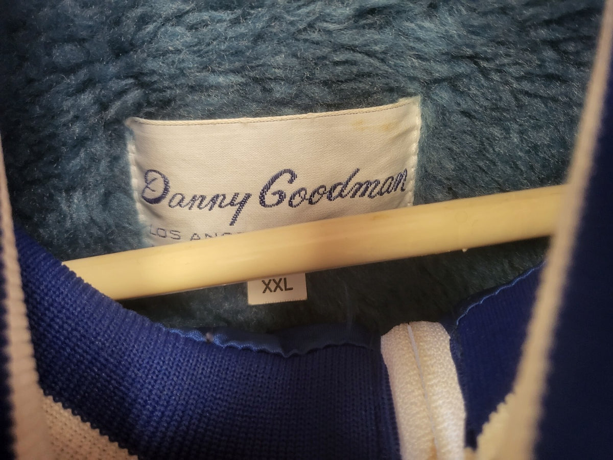 VINTAGE LOS ANGELES DODGERS DANNY GOODMAN SATIN JACKET OFFICIAL PLAYER WORN 2XL