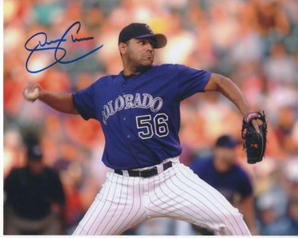 RAY KING COLORADO ROCKIES SIGNED AUTOGRAPHED 8X10 W/ COA