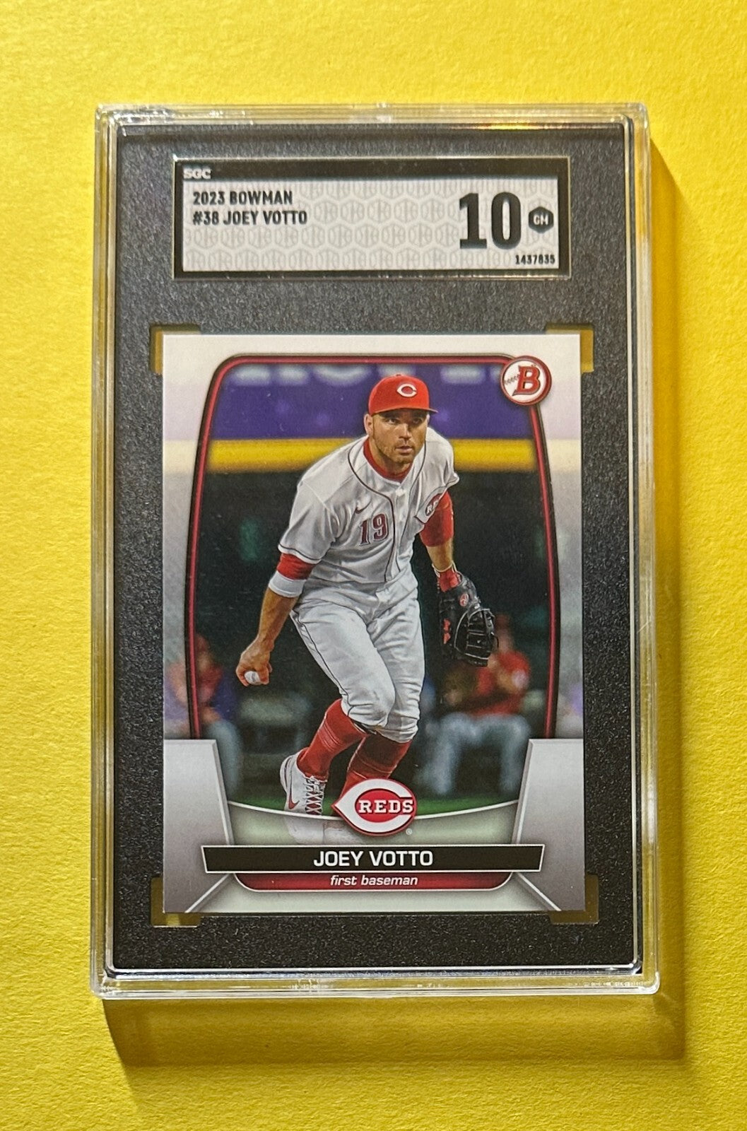 2023 BOWMAN JOEY VOTTO #38 SGC GM 10 REDS