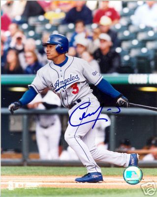 CESAR ISTURIZ LOS ANGELES DODGERS SIGNED 8X10 PHOTO COA