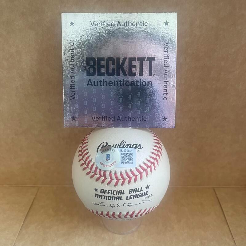 AL DARK GIANTS ROY 48 SIGNED AUTOGRAPHED N.L. BASEBALL BECKETT AUTH