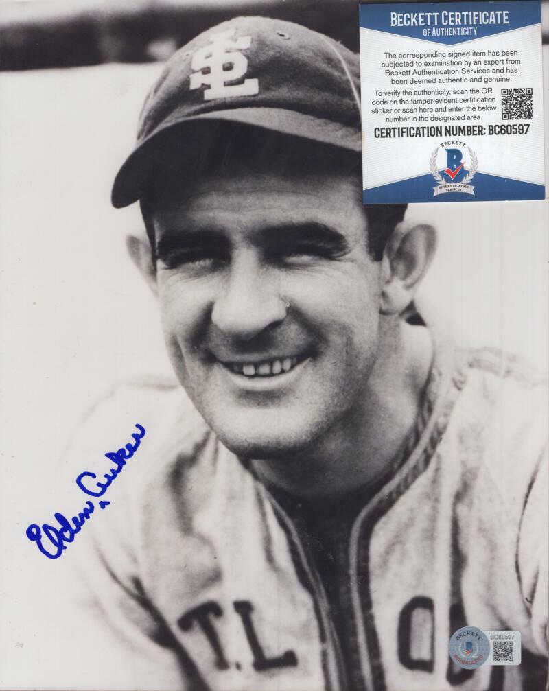 ELDEN AUKER ST. LOUIS BROWNS SIGNED  8X10 PHOTO BECKETT BC60597
