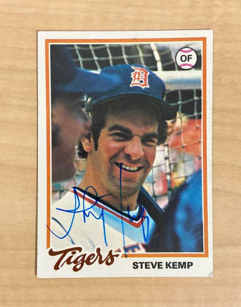 STEVE KEMP DETROIT TIGERS SIGNED AUTOGRAPHED 1978 TOPPS CARD #21 W/COA