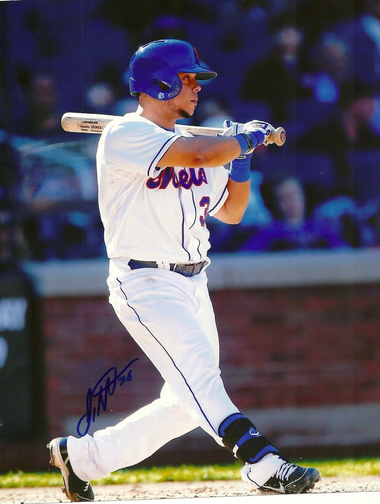 JUAN CENTENO NEW YORK METS SIGNED AUTOGRAPHED 8x10 PHOTO W/COA AT BAT