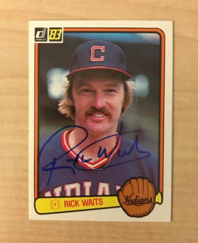 RICK WAITS CLEVELAND INDIANS SIGNED AUTOGRAPHED 1983 DONRUSS CARD #263 W/COA 