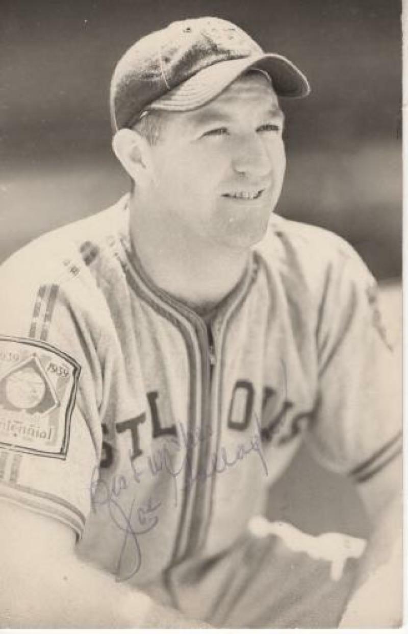 JOE GALLAGHER ST. LOUIS BROWNS SIGNED AUTOGRAPHED 3X5 POSTCARD W/ COA