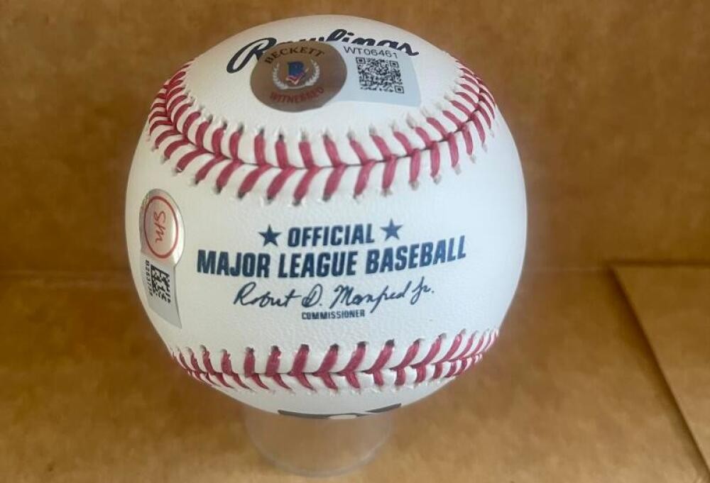 LOGAN GILBERT MARINERS SIGNED AUTOGRAPHED M.L. BASEBALL JSA 